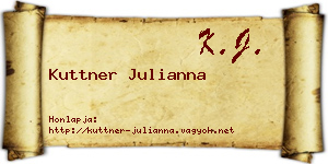 Kuttner Julianna névjegykártya